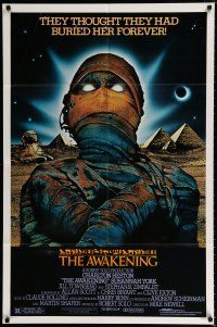 2h064 AWAKENING 1sh '80 Charlton Heston, Egypt, they thought they had buried her forever!