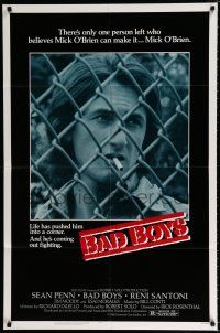 2h070 BAD BOYS photo style 1sh '83 life pushed Sean Penn into a corner & he's coming out fighting!