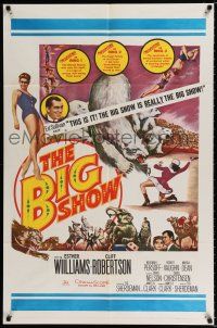 2h109 BIG SHOW 1sh '61 sexy Esther Williams & Cliff Robertson at circus, plus Ed Sullivan!