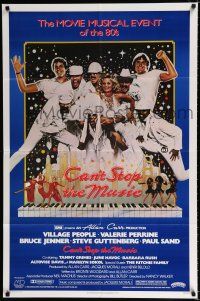 2h167 CAN'T STOP THE MUSIC 1sh '80 great group photo of The Village People & cast in all white!