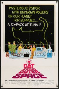 2h180 CAT FROM OUTER SPACE 1sh '78 Walt Disney sci-fi, wacky art of alien feline & cast!