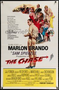 2h190 CHASE 1sh '66 Marlon Brando, Jane Fonda, Robert Redford, directed by Arthur Penn