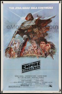 2h283 EMPIRE STRIKES BACK NSS style B 1sh '80 George Lucas sci-fi classic, cool artwork by Tom Jung!