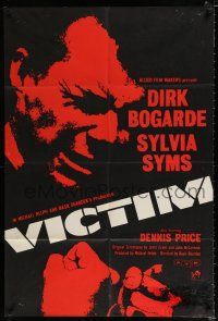 2h955 VICTIM English 1sh '61 homosexual Dirk Bogarde is blackmailed, directed by Basil Dearden!