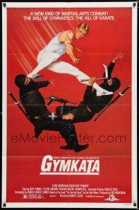 2h416 GYMKATA 1sh '85 martial arts, ridiculous gymnast vs. ninjas artwork!