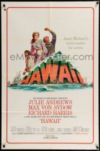 2h430 HAWAII 1sh '66 Julie Andrews, Max von Sydow, Richard Harris, written by James A. Michener!