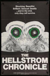 2h443 HELLSTROM CHRONICLE int'l 1sh '71 cool huge moth close up image, only THEY will survive!