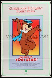 2h447 HEY THERE IT'S YOGI BEAR 1sh R86 Hanna-Barbera, Yogi's first full-length feature!
