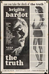 2h527 LA VERITE 1sh '61 super sexy Brigitte Bardot, Henri-Georges Clouzot!