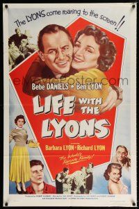 2h568 LIFE WITH THE LYONS 1sh '54 Bebe Daniels, Ben Lyon, Barbara Lyon, Richard Lyon!