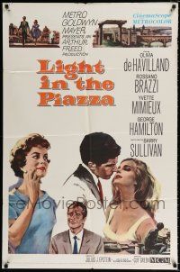 2h570 LIGHT IN THE PIAZZA 1sh '61 De Havilland, Yvette Mimieux, Rossano Brazzi & George Hamilton!