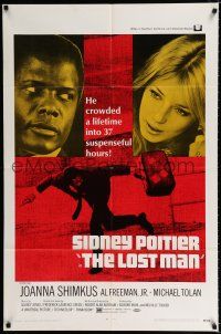 2h587 LOST MAN 1sh '69 Sidney Poitier crowded a lifetime into 37 suspensful hours!