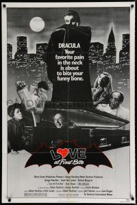 2h589 LOVE AT FIRST BITE 1sh '79 AIP, wacky vampire image of George Hamilton as Dracula!