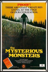 2h657 MYSTERIOUS MONSTERS 1sh '75 proof that Bigfoot & the Loch Ness Monster exist!