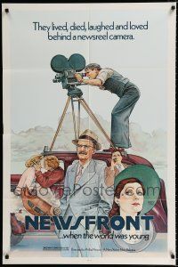 2h665 NEWSFRONT 1sh '78 Australian, Phillip Noyce directed, Nancy Stahl artwork!