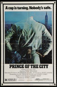 2h717 PRINCE OF THE CITY 1sh '81 directed by Sidney Lumet, Treat Williams over New York City!