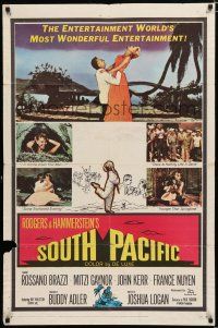 2h821 SOUTH PACIFIC 1sh '59 Rossano Brazzi, Mitzi Gaynor, Rodgers & Hammerstein musical!