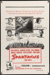 2h825 SPARTACUS military 1sh R60s classic Stanley Kubrick & Kirk Douglas epic!