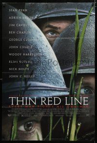 2h891 THIN RED LINE style B DS 1sh '98 Sean Penn, Woody Harrelson & Jim Caviezel in WWII!