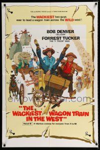 2h962 WACKIEST WAGON TRAIN IN THE WEST 1sh '76 Bob Gilligan Denver, Forrest 'F Troop' Tucker!