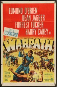 2h966 WARPATH 1sh '51 Edmond O'Brien, Dean Jagger, soldiers vs. Native Americans!