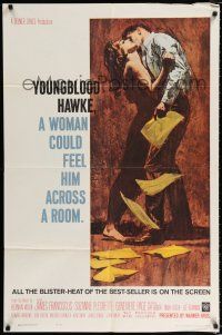 2h996 YOUNGBLOOD HAWKE 1sh '64 James Franciscus & sexy Suzanne Pleshette, directed by Delmer Daves