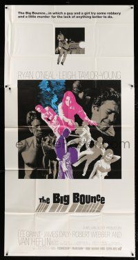 2j643 BIG BOUNCE int'l 3sh '69 Ryan O'Neal & sexiest Leigh Taylor-Young in a groovy black comedy!