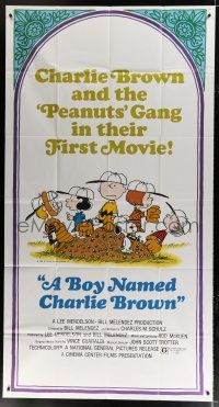 2j662 BOY NAMED CHARLIE BROWN 3sh '70 baseball art of Snoopy & the Peanuts by Charles M. Schulz!