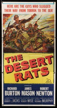 2j698 DESERT RATS 3sh '53 Richard Burton leads Australian & New Zealand soldiers against Nazis!