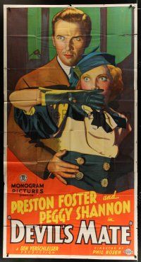 2j702 DEVIL'S MATE 3sh '33 stone litho of Preston Foster holding scared Peggy Shannon!