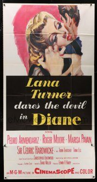 2j705 DIANE 3sh '56 sexy Lana Turner dares the devil, great close up romantic image!