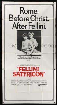 2j719 FELLINI SATYRICON int'l 3sh '70 Federico's Italian cult classic, Rome before Christ!