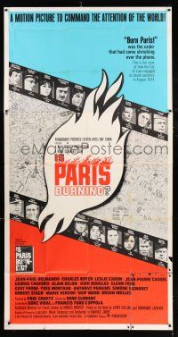 2j799 IS PARIS BURNING int'l 3sh '66 Rene Clement's Paris brule-t-il, World War II all-star cast!
