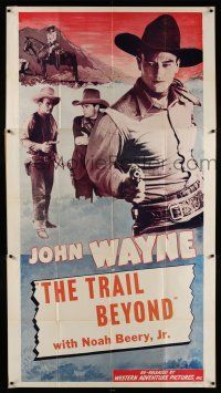 2j811 JOHN WAYNE 3sh R40s starring with Noah Berry Jr. in The Trail Beyond, great image!