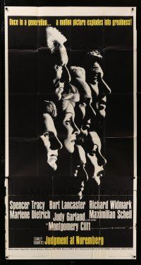 2j812 JUDGMENT AT NUREMBERG 3sh '61 Spencer Tracy, Judy Garland, Burt Lancaster, Marlene Dietrich