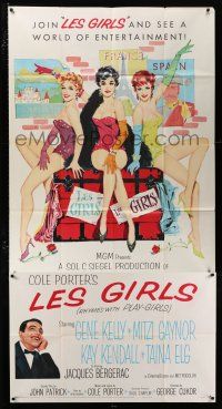 2j824 LES GIRLS 3sh '57 art of Gene Kelly + sexy Mitzi Gaynor, Kay Kendall & Taina Elg