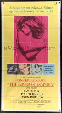 2j834 LOVES OF ISADORA int'l 3sh '69 sexy naked Vanessa Redgrave covering herself with just arms!