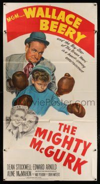 2j850 MIGHTY McGURK 3sh '46 great artwork of boxing Wallace Beery & young Dean Stockwell!