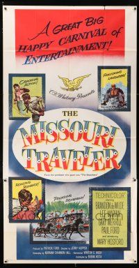 2j852 MISSOURI TRAVELER 3sh '58 it's a great big show with crackling action & rollicking laughter!