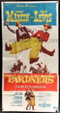 2j871 PARDNERS 3sh '56 great full-length image of cowboys Jerry Lewis & Dean Martin!