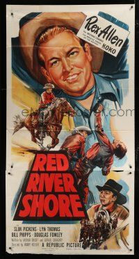 2j888 RED RIVER SHORE 3sh '53 cool artwork of Arizona cowboy Rex Allen & his horse Koko!