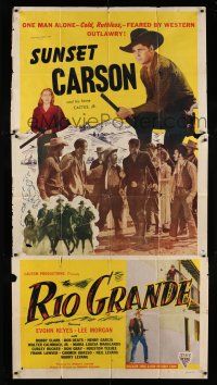 2j894 RIO GRANDE 3sh '49 cold & ruthless Sunset Carson was feared by western outlawry!