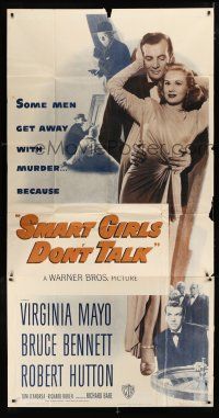2j917 SMART GIRLS DON'T TALK 3sh '48 sexy Virginia Mayo, Bruce Bennett, crime & gambling!