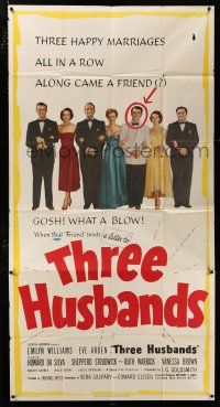 2j954 THREE HUSBANDS 3sh '50 a friend came along and ruined three happy marriages!