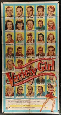 2j972 VARIETY GIRL 3sh '47 36 Paramount stars including Ladd, Stanwyck, Lancaster & Lamour!