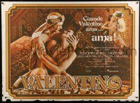 2j357 VALENTINO Argentinean 43x58 '77 great image of Rudolph Nureyev & naked Michelle Phillips!
