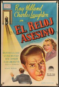 2j389 BIG CLOCK Argentinean '48 Ray Milland in the strangest and most savage manhunt in history!
