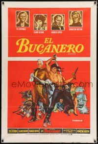 2j409 BUCCANEER Argentinean '58 Yul Brynner, Charlton Heston, directed by Anthony Quinn!