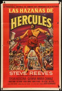 2j466 HERCULES Argentinean '59 great artwork of the world's mightiest man Steve Reeves!