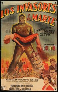 2j476 INVADERS FROM MARS Argentinean '53 classic, hordes of green monsters from outer space!